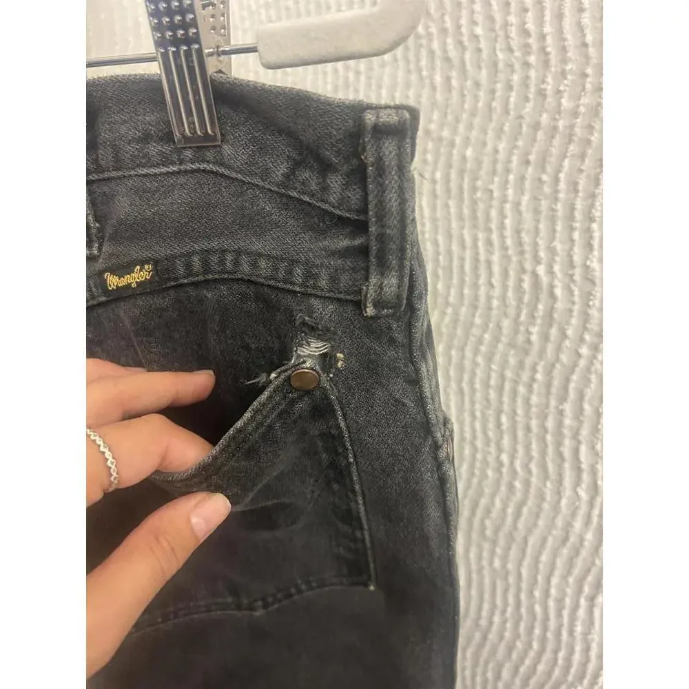 Vintage Wrangler Jeans Men’s 40x36 Black Denim USA Made 100% Cotton